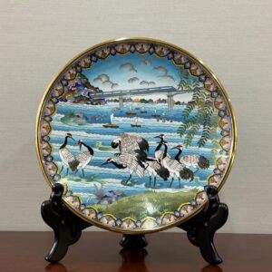 仙鹤赏盘  Crane Appreciation Plate